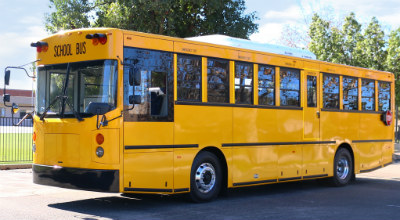 School bus by GreenPower Motor