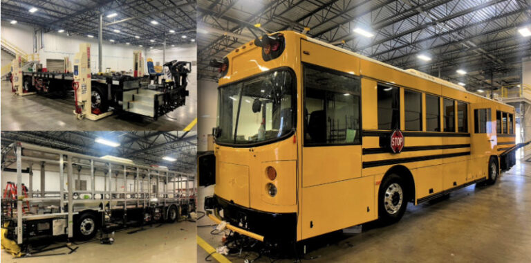 GreenPower’s all-electric school bus production from its South Charleston, West Virginia manufacturing facility