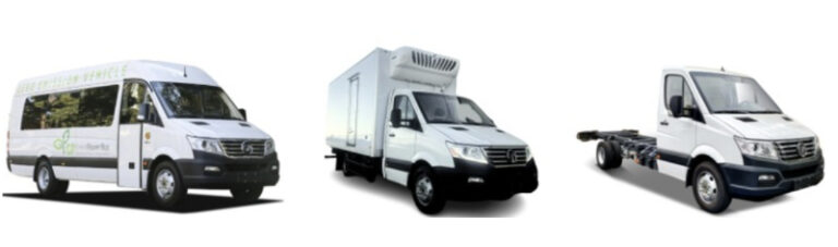 GreenPower’s EV Star Passenger Van, EV Star ReeferX and EV Star Cab Chassis.
